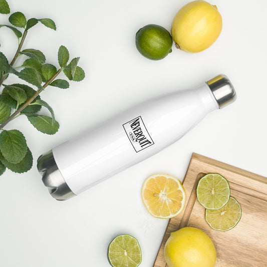 WHITE & Stainless Steel Water Bottle