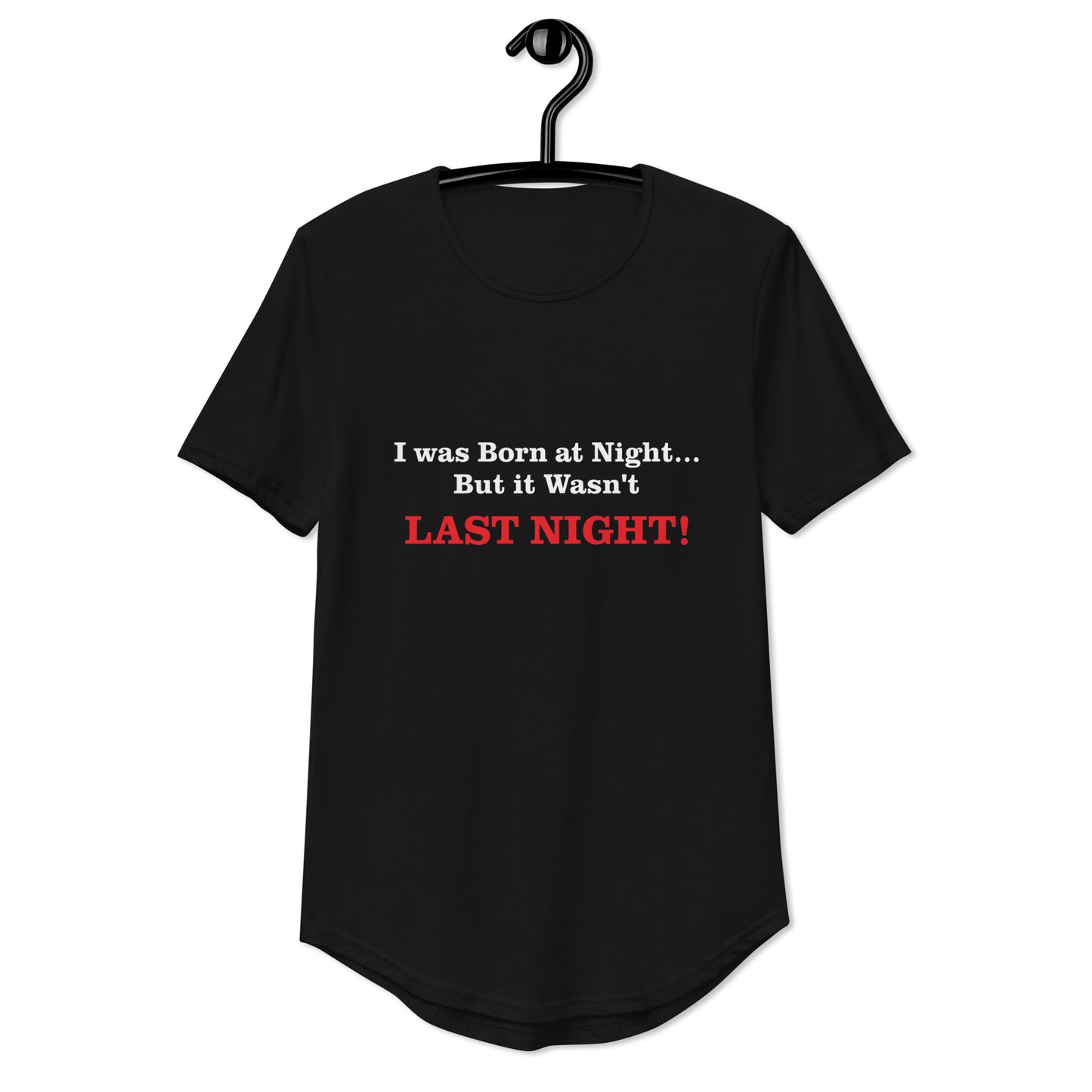 BORN AT NIGHT Men's Curved Hem T-Shirt