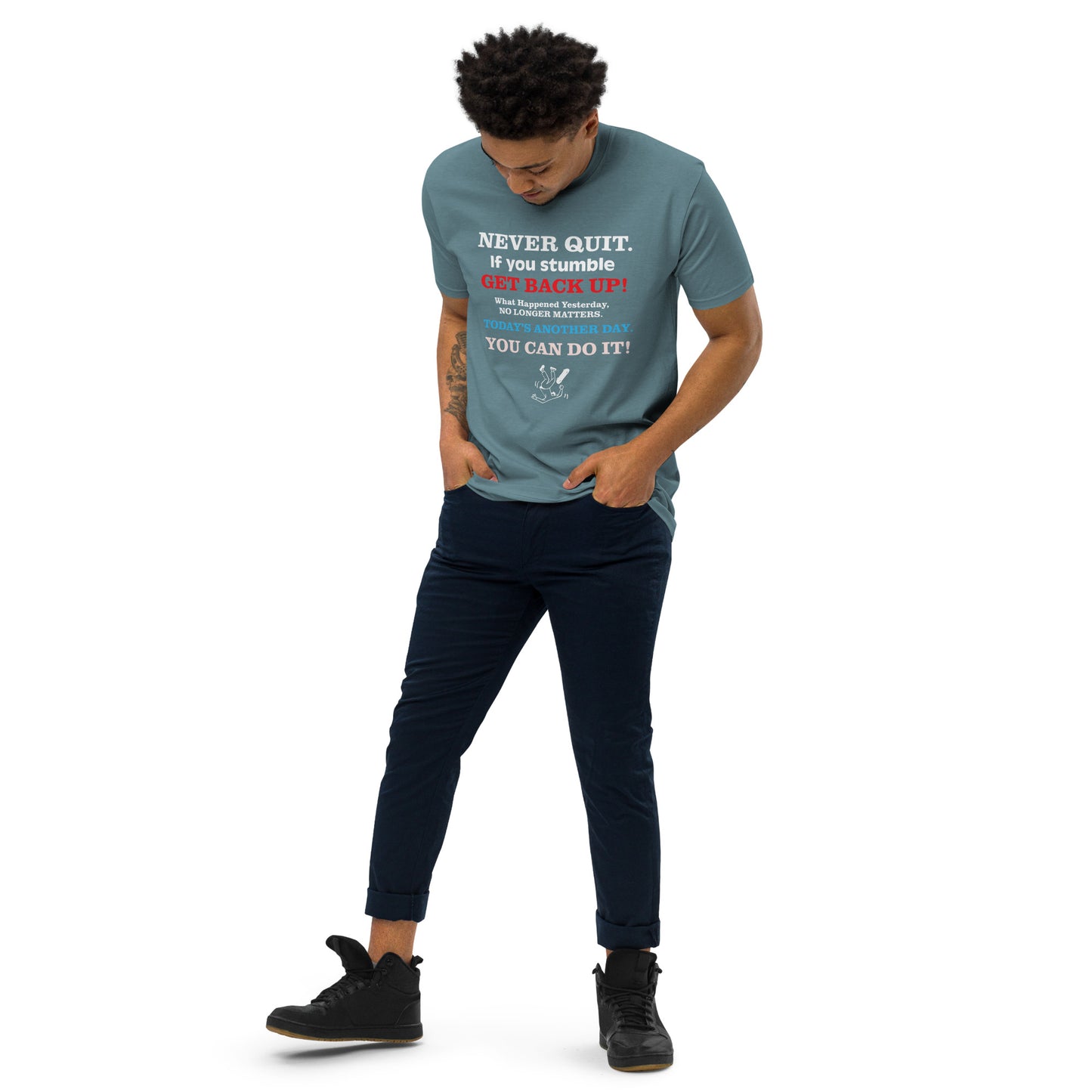 GET BACK UP Men’s Premium Heavyweight Tee