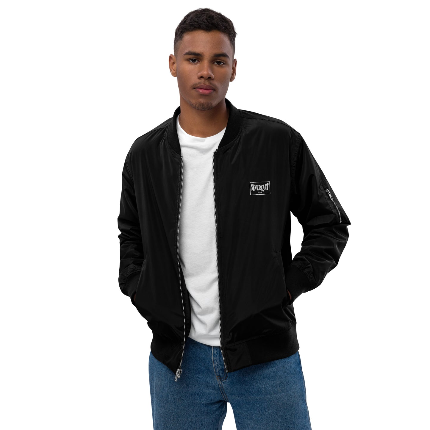 NEVERQUIT Recycled Bomber Jacket