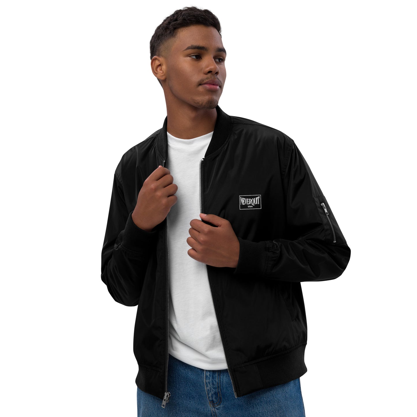 NEVERQUIT Recycled Bomber Jacket