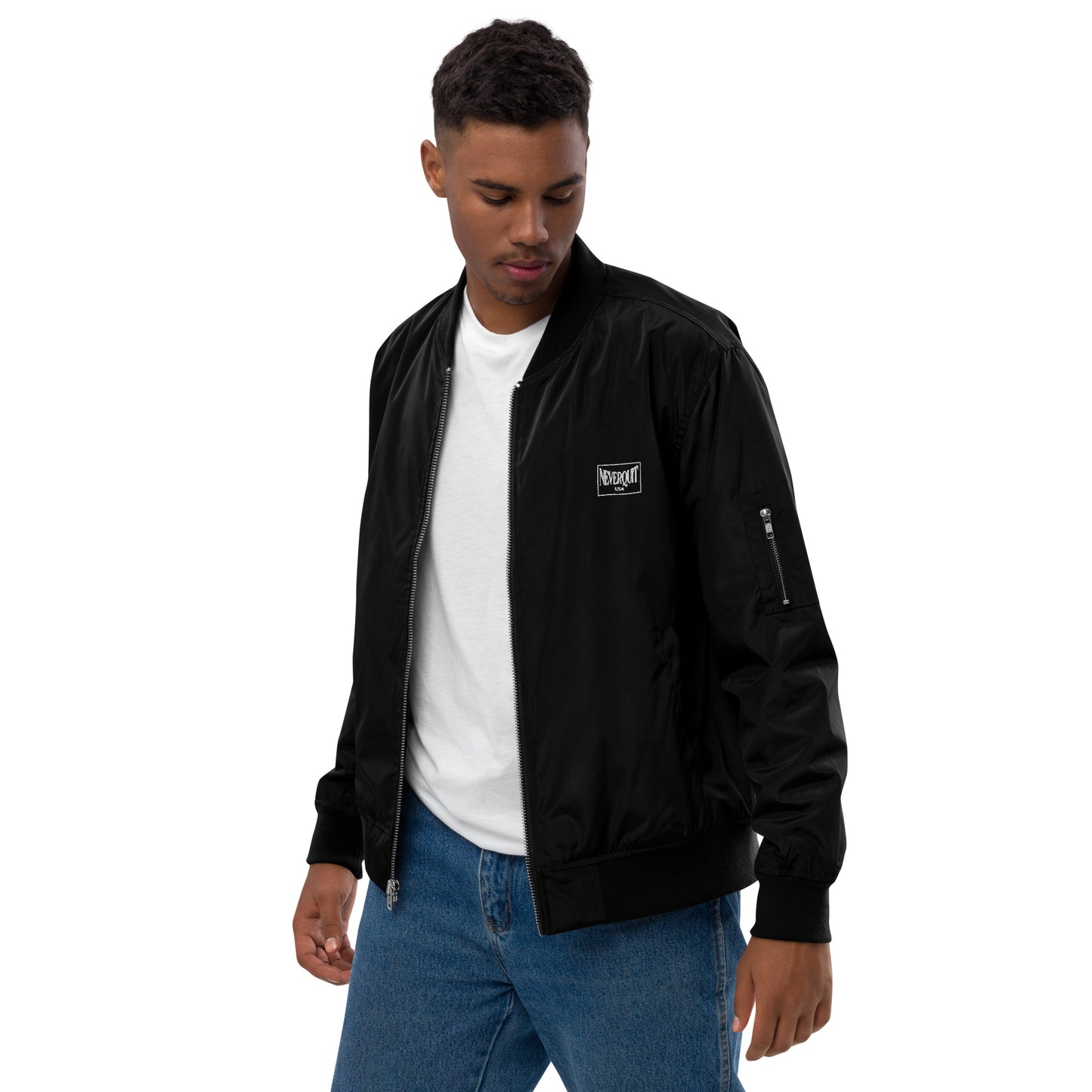 NEVERQUIT Recycled Bomber Jacket